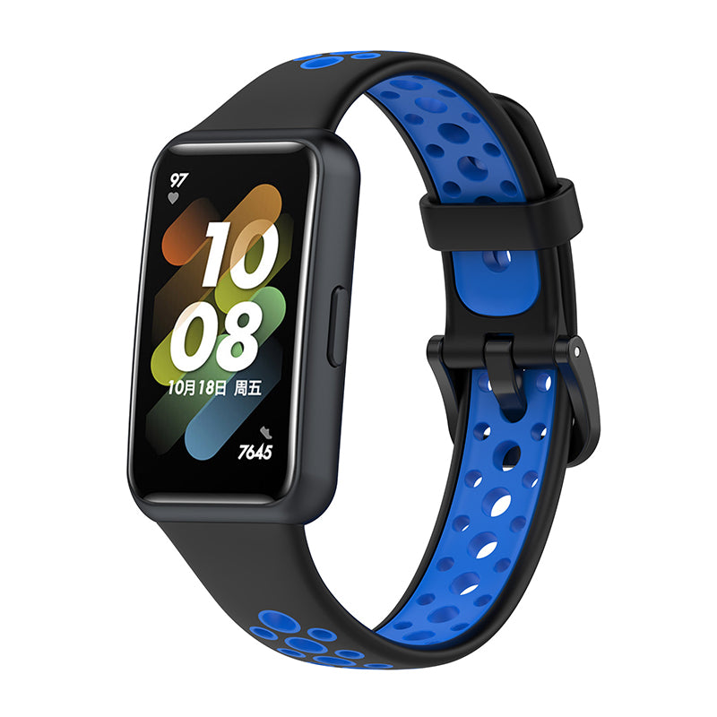 Dual Color Watch Band for Huawei Band 7 Pin Buckle Soft TPU Wrist Strap Replacement Dual Color Watch Band for Huawei Band 7 Pin Buckle Soft TPU Wrist Strap Replacement